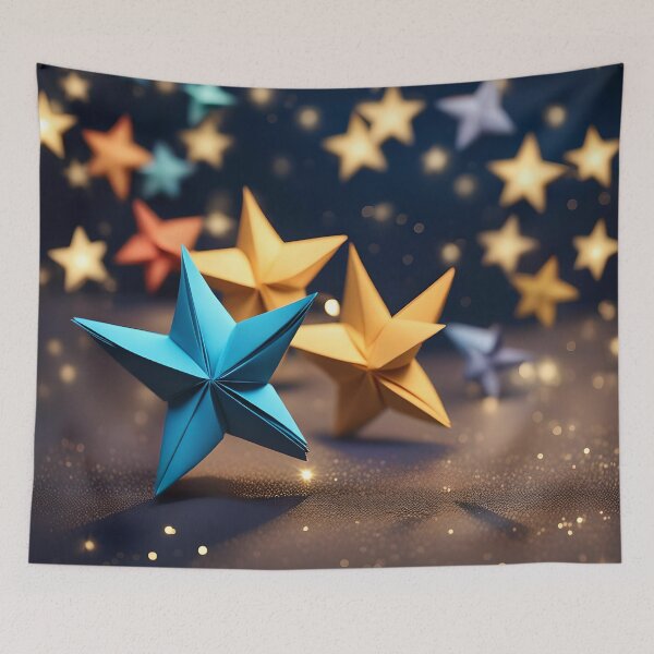 Item preview, Origami Art - Midnight Symphony: A Dance of Shooting Stars designed and sold by ArtfulFolds.