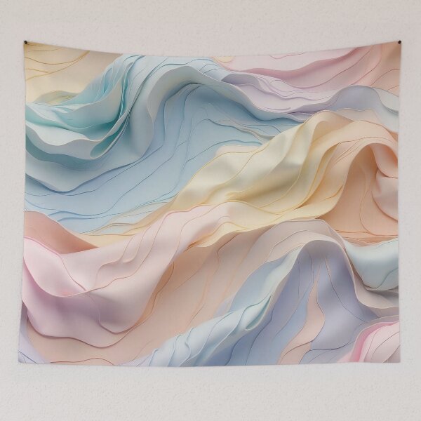 Item preview, Whispers of Colour Delicate Pastel Fabric Undulations designed and sold by ArtComixHaven.