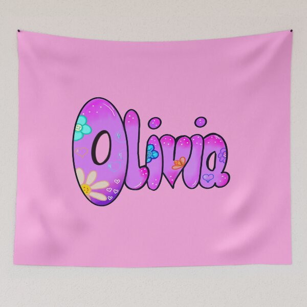 Item preview, Top 10 best personalized gifts - purple personalised,  name with flowers pattern  - custom name. Olivia designed and sold by Artonmytee.