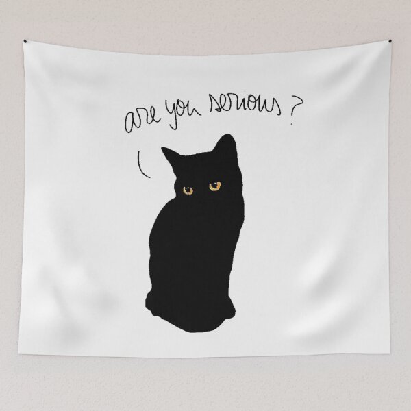 Item preview, Luna the black cat - Are you serious? designed and sold by Oqueartecura.