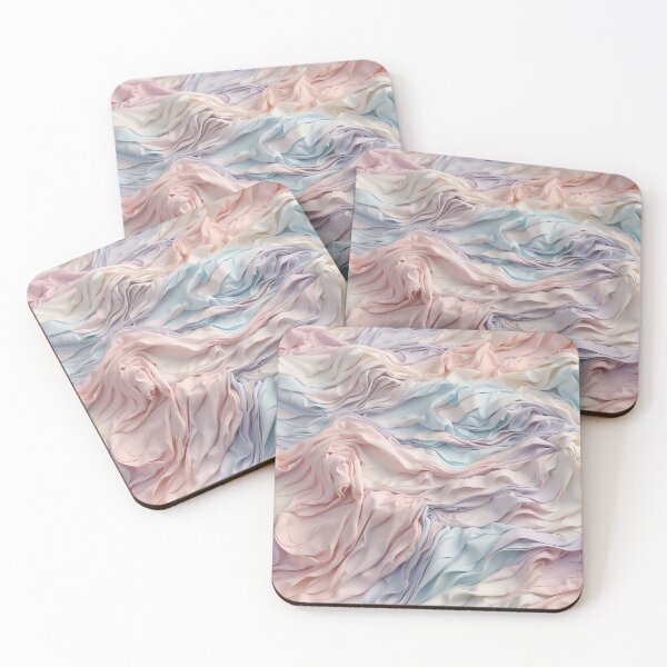 Item preview, Serene Pastel Waves: Fluid Elegance in Textile Art designed and sold by ArtComixHaven.