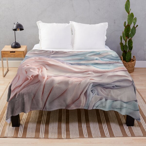 Item preview, Serenas ondas pastel: elegancia fluida en el arte textil designed and sold by ArtComixHaven.