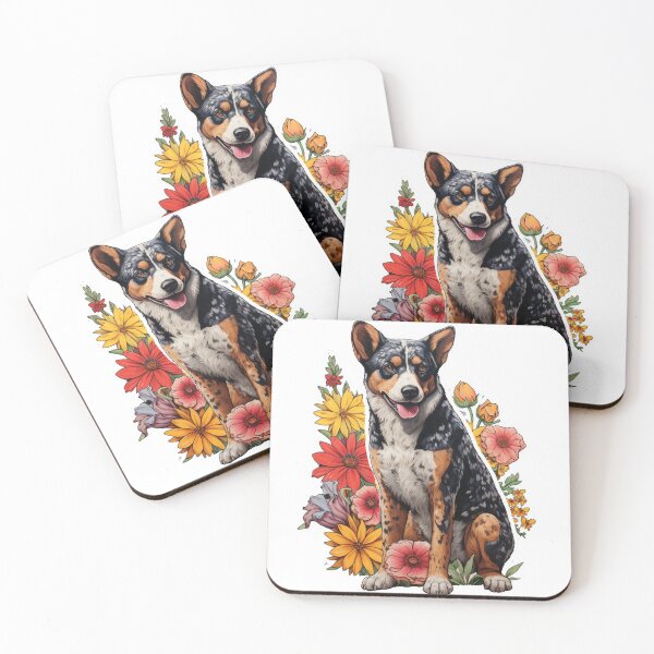 Item preview, Cute Flower Australian Stumpy Tail Cattle Mom Dad Guardian Angel Best Friend Doggie Paw designed and sold by SMARTKIT  DESIGNAGENCY.