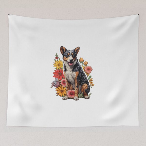 Item preview, Cute Flower Australian Stumpy Tail Cattle Mom Dad Guardian Angel Best Friend Doggie Paw designed and sold by SMARTKIT  DESIGNAGENCY.
