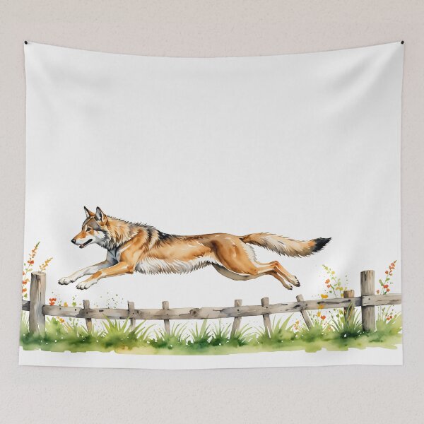 Item preview, Wolf jumping over the fence designed and sold by PragmaticP.