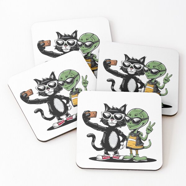 Item preview, Cat and alien - best space friend ever! designed and sold by Micjr.