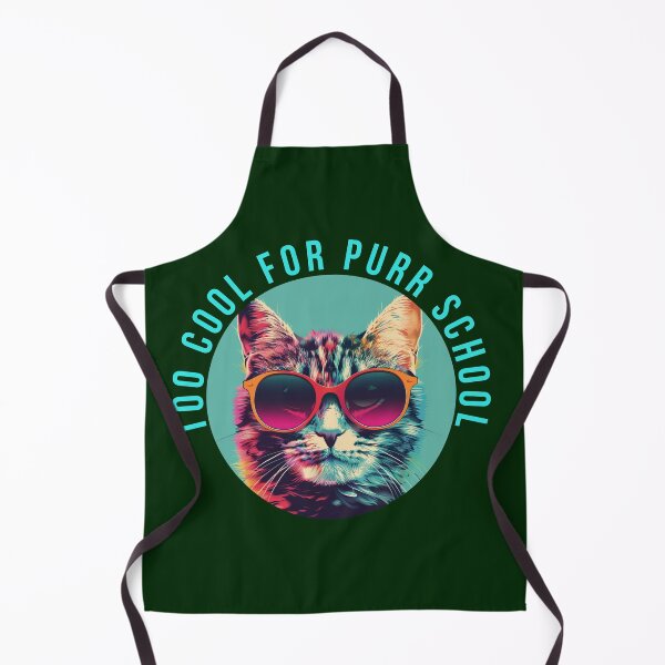 Artikelvorschau, Aqua Coolness: Slogan „Katze mit Sonnenbrille“. entworfen und verkauft von Ace Apparel  Attire.