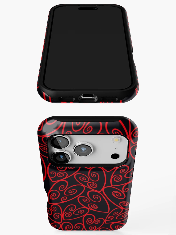 Thumbnail 3 of 4, iPhone Case, Heart Looped Pattern designed and sold by RodSavely.
