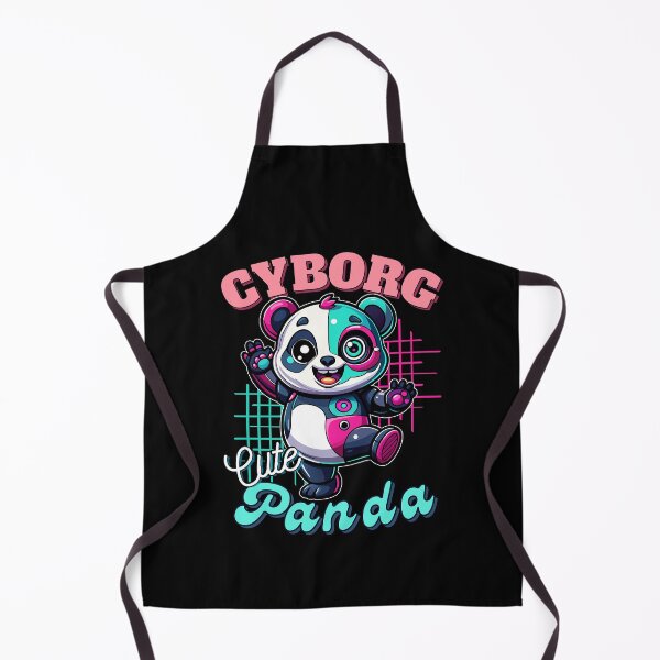 Item preview, Cyborg Panda, pink and blue panda, Cyborg Cute Panda designed and sold by antcpjr682.