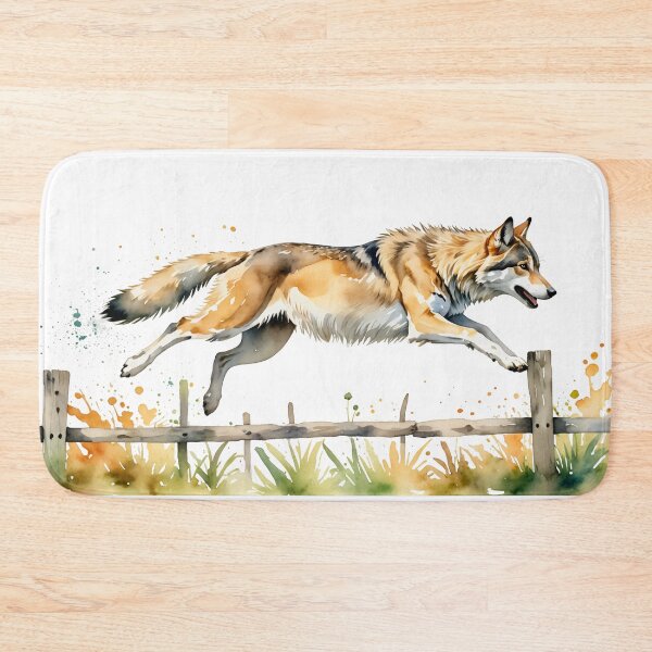 Item preview, Wolf jumping over the fence designed and sold by PragmaticP.