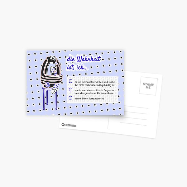 ich hasse meinen Briefkasten Postkarte