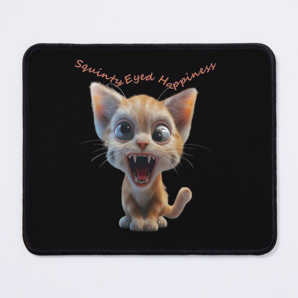 Item preview, Squinty-Eyed Happiness 4 ,is funny cute graphic idea for cat lovers/haters :) designed and sold by TomVtX.