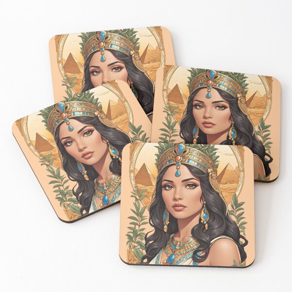 Item preview, Cleopatra Queen of Egypt retro vintage floral design designed and sold by BorgSpareParts.