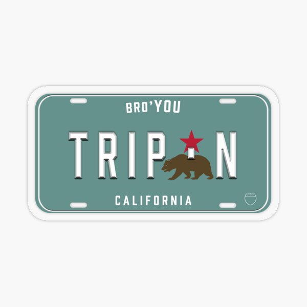 CALIFORNIA [TRIP-N] LICENSE PLATE Transparent Sticker