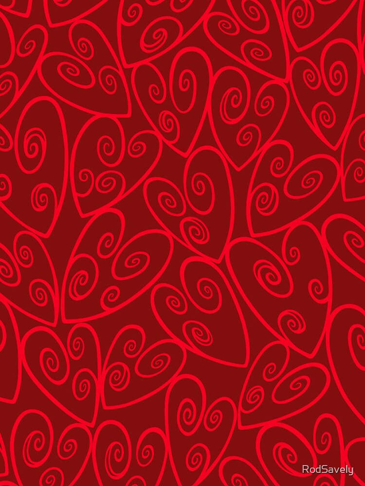 Thumbnail 4 of 4, iPhone Case, Looped Red Heart Pattern designed and sold by RodSavely.