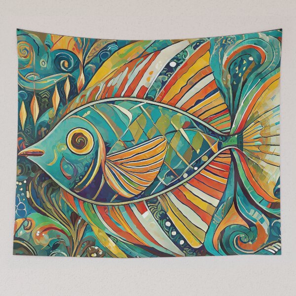 Item preview, VG Style Abstract Fish designed and sold by LianaCreates.