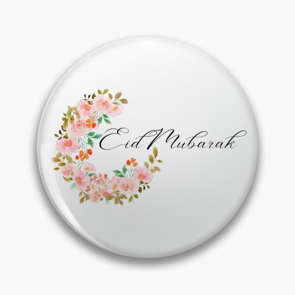 Item preview, Eid Mubarak floral moon designed and sold by DesignJiggy.