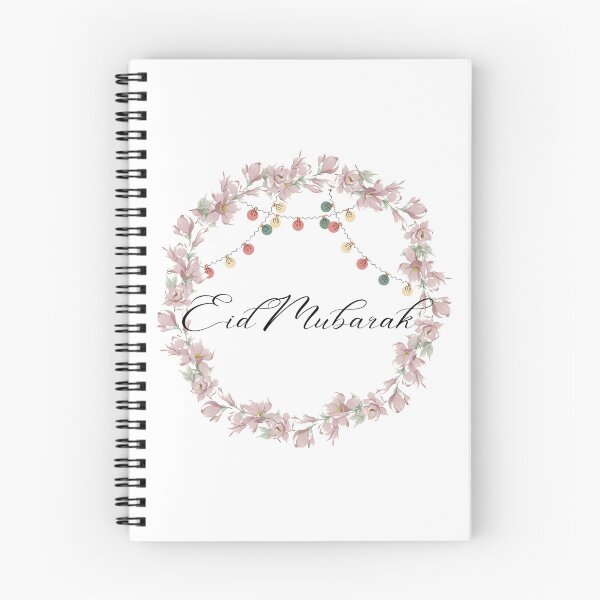 Item preview, Eid Mubarak floral wreath designed and sold by DesignJiggy.