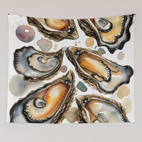 Item preview, Watercolor Oysters designed and sold by LianaCreates.