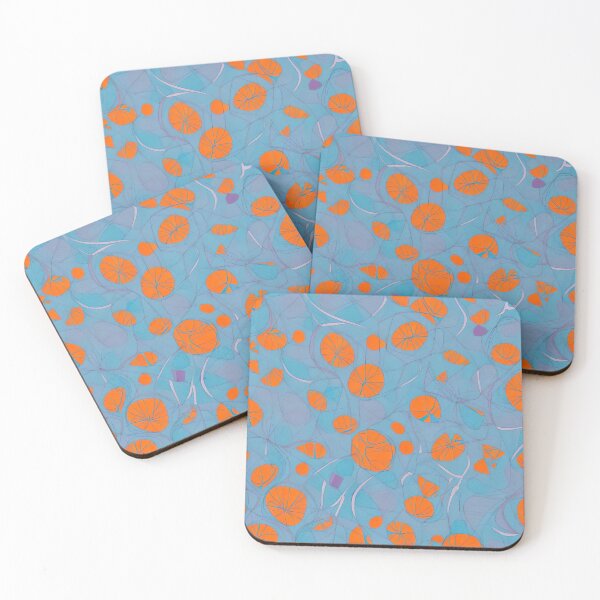 Item preview, Vibrant Symmetry Abstract Repetitive Pattern in Turquoise and Orange designed and sold by Frostquest.