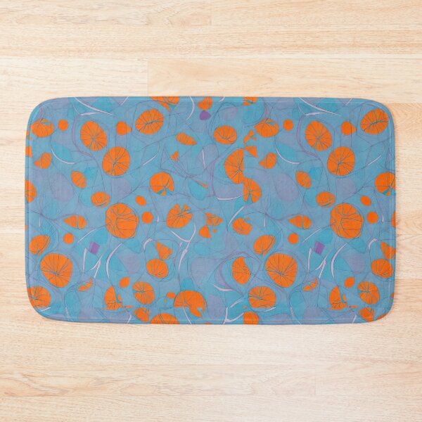 Item preview, Vibrant Symmetry Abstract Repetitive Pattern in Turquoise and Orange designed and sold by Frostquest.