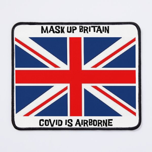 Item preview, MASK UP BRITAIN COVID IS AIRBORNE designed and sold by SUPA PRINTZZ.