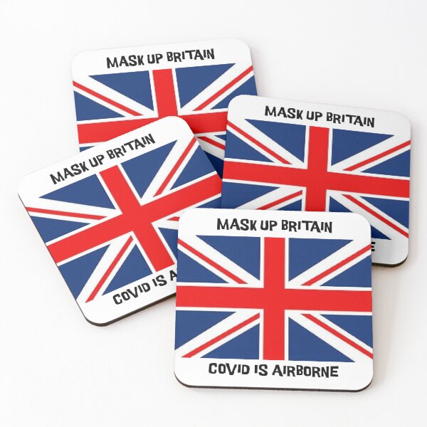 Item preview, MASK UP BRITAIN COVID IS AIRBORNE designed and sold by SUPA PRINTZZ.