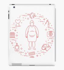 Fat woman, medical devices, tools and medicines. iPad Case/Skin