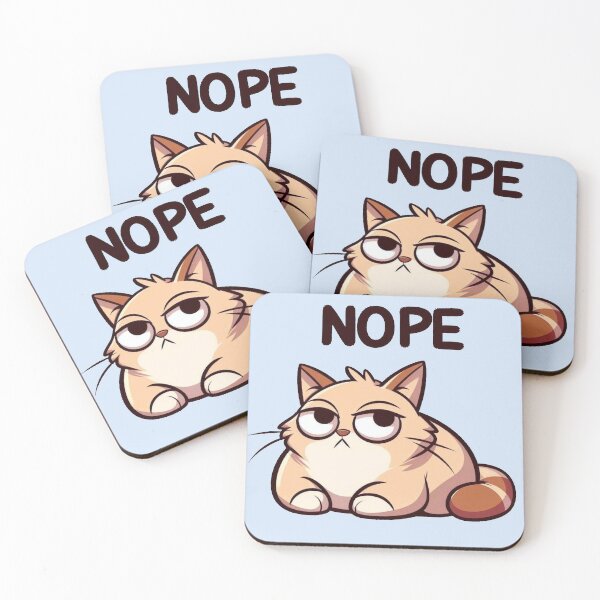 Item preview, Nope cat designed and sold by Vkinsify.