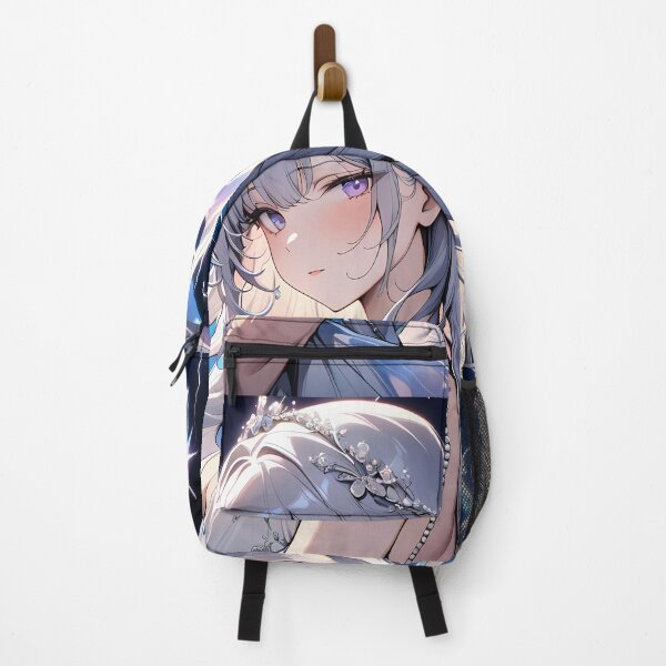 Item preview, Anime Girl Portrait with Silver Hair and Pearls designed and sold by PixiAnime.