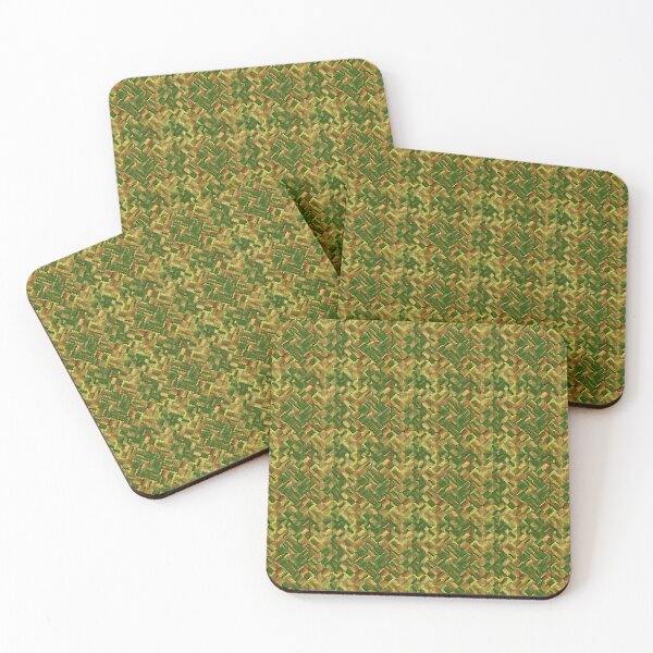 Item preview, Geometric Forest Green Rosewood Red Pixel Design  designed and sold by Allison King.