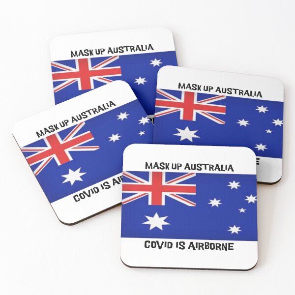 Item preview, MASK UP AUSTRALIA COVID IS AIRBORNE designed and sold by SUPA PRINTZZ.