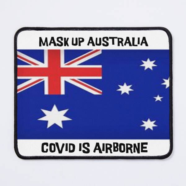 Item preview, MASK UP AUSTRALIA COVID IS AIRBORNE designed and sold by SUPA PRINTZZ.