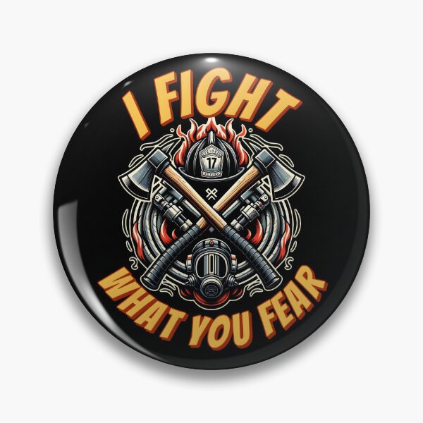 Item preview, Cool motivational and funny brave firefighter design. I fight what you fear. designed and sold by Unitepeople.