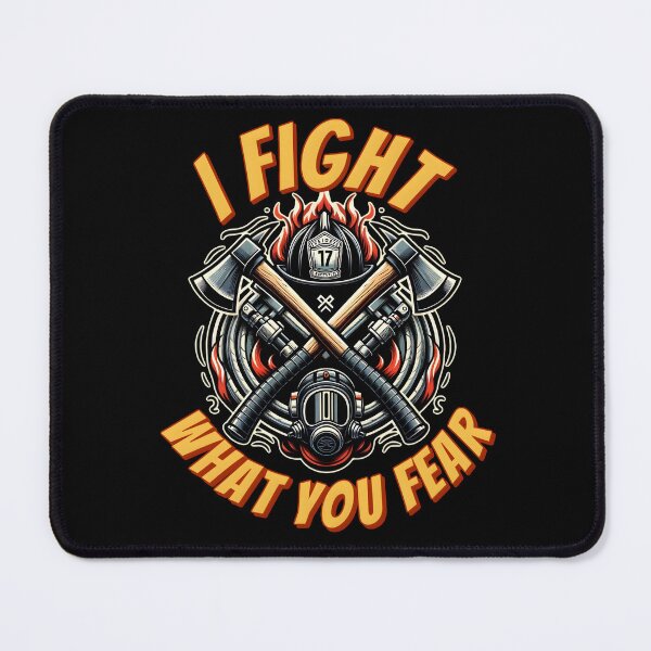 Item preview, Cool motivational and funny brave firefighter design. I fight what you fear. designed and sold by Unitepeople.