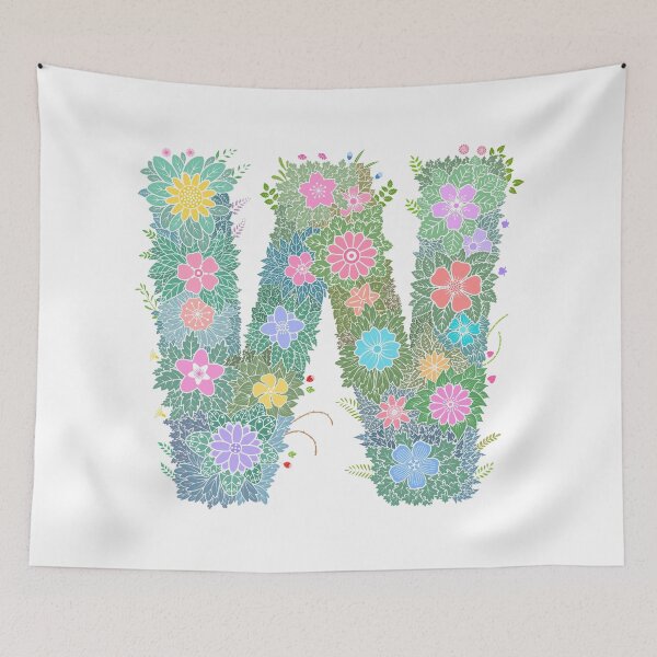 Artikelvorschau, Blumenbuchstabe „W“ WeArePrettierThanFlowers entworfen und verkauft von birthflower.