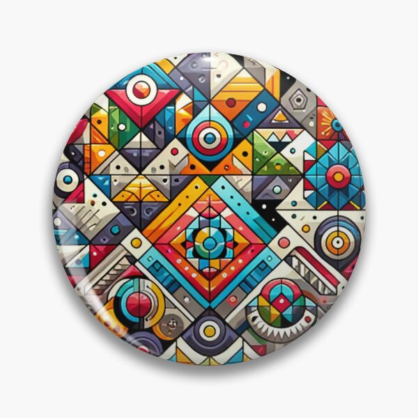 Item preview, Abstract Geometric Melody of Vivid Quilt Patterns designed and sold by ArtComixHaven.