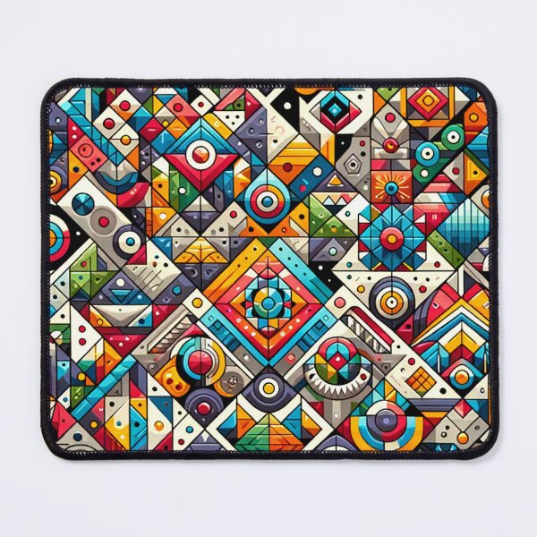 Item preview, Abstract Geometric Melody of Vivid Quilt Patterns designed and sold by ArtComixHaven.