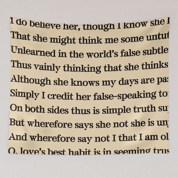 Item preview, Sonnet 138  designed and sold by Parasocialite.