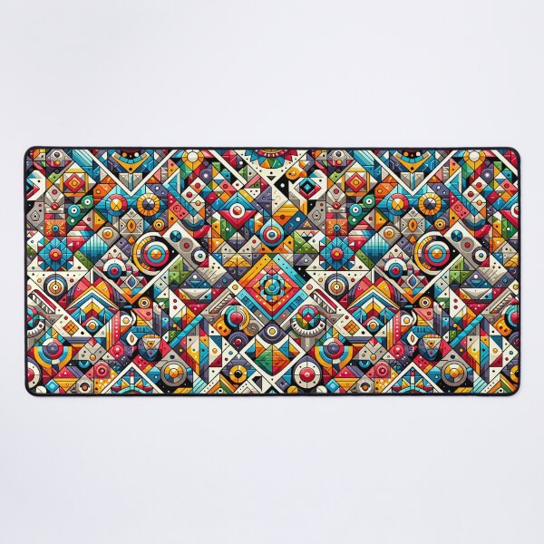 Item preview, Abstract Geometric Melody of Vivid Quilt Patterns designed and sold by ArtComixHaven.