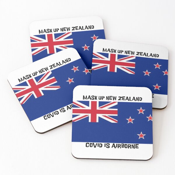Item preview, MASK UP NEW ZEALAND COVID IS AIRBORNE designed and sold by SUPA PRINTZZ.