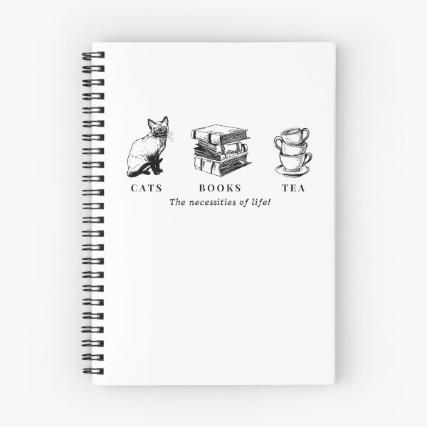 Item preview, Cats, books, tea #1 in black & white designed and sold by SusanDee.