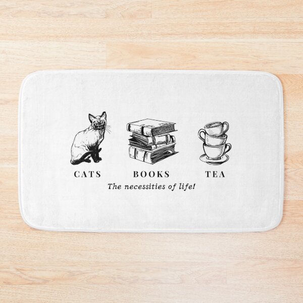 Item preview, Cats, books, tea #1 in black & white designed and sold by SusanDee.