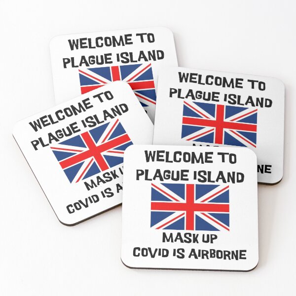 Item preview, WELCOME TO PLAGUE ISLAND - MASKUP COVID IS AIRBORNE designed and sold by SUPA PRINTZZ.