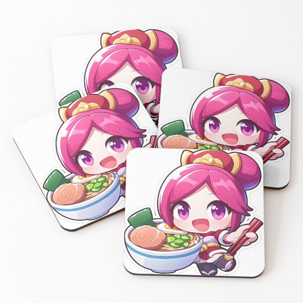 Item preview, Cute Kawaii Girl Eating Noodles designed and sold by StickySparkle.