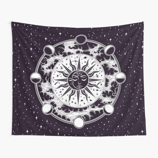 Sun and Moon Phases Tapestry