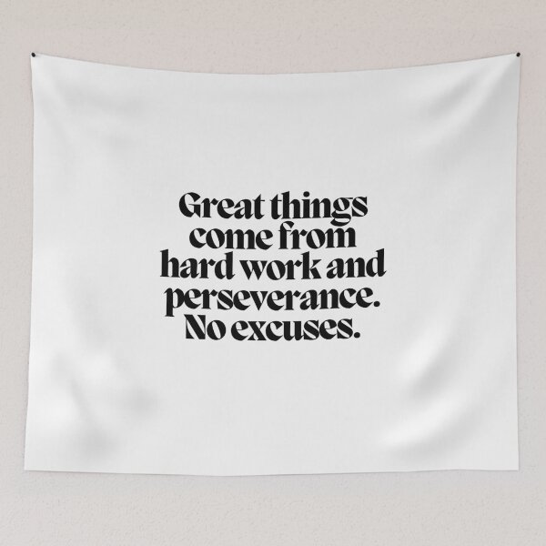 Item preview, Great things come from hard work an perseverance. No excuses.  designed and sold by CharmStudio.
