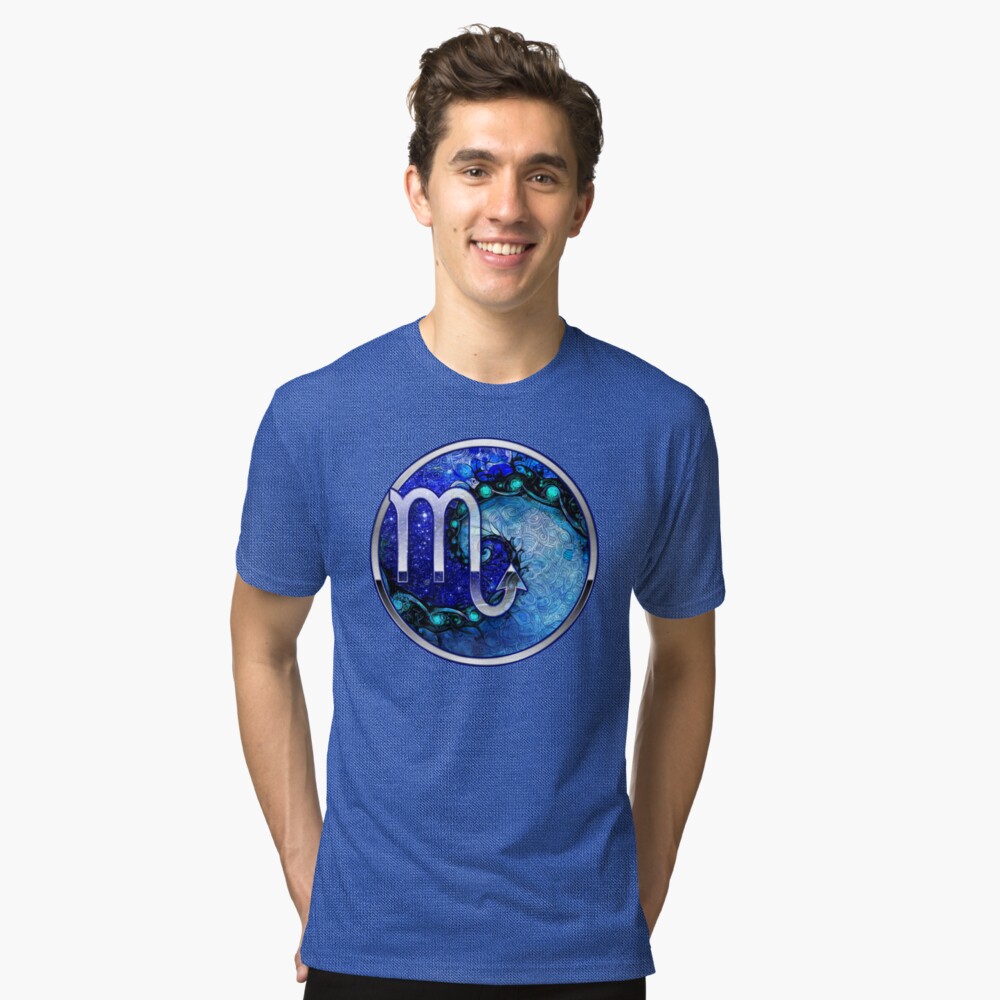 Nocturne of Scorpio - A Fractal Painting Tri-blend T-Shirt