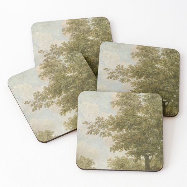 Item preview, French Pastoral Tree Painting with small figures designed and sold by tinyhousedzns.
