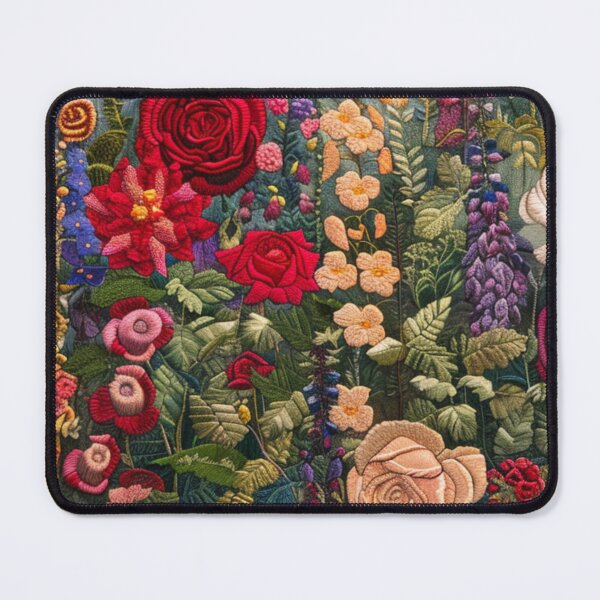 Item preview, Garden of flowers embroidered designed and sold by YourGrowth.